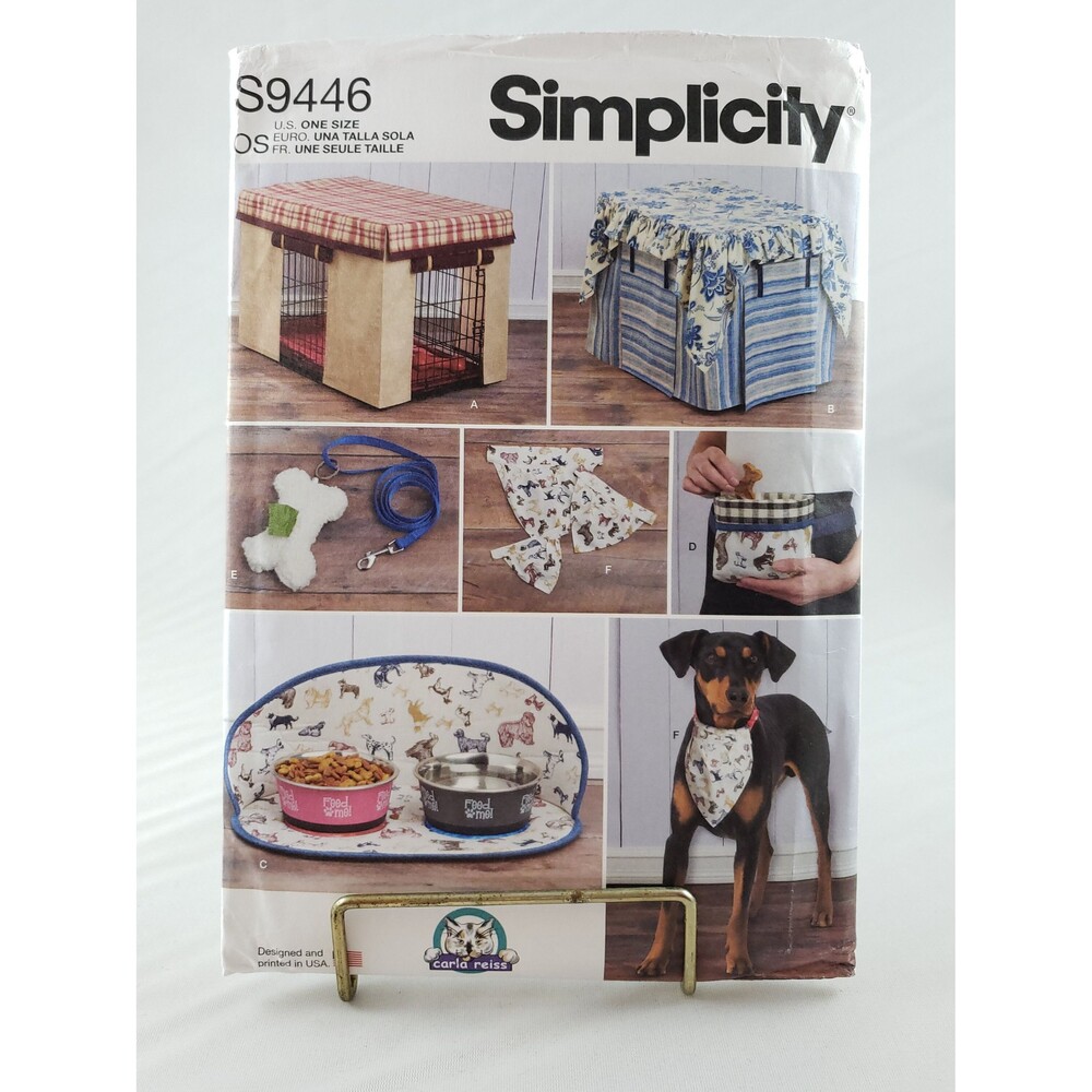 Pet Crate Cover, Placemat, Treat Pouch Waste Bag Sewing Pattern Simplicity S9446